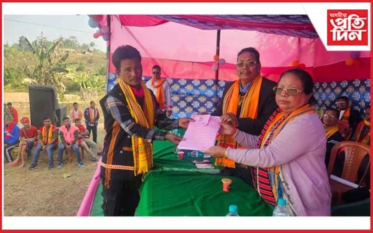 আংজক লালুং গাঁৱত তিৱা জাতীয় সংগঠনৰ সভা সম্পন্ন
