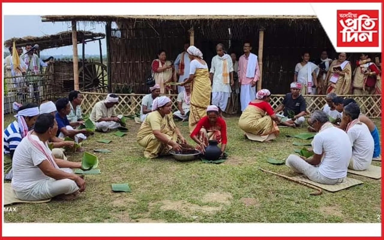 ধলিত ঠেঙাল কছাৰী জনগোষ্ঠীৰ জাতীয় উৎসৱ তৰাচিৰা বিহু উদযাপন