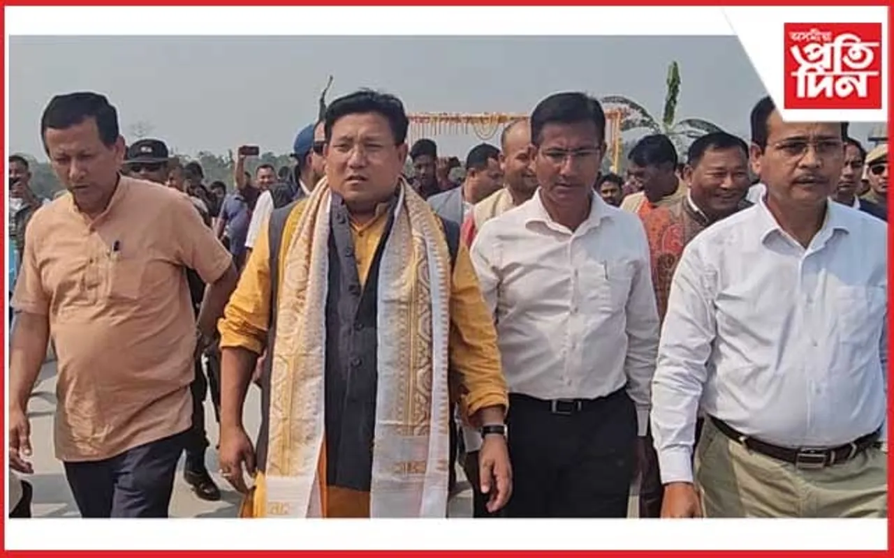 আই নৈৰ ওপৰত ৬৯ কোটি ব্যয় সাপেক্ষে নিৰ্মাণ কৰা দলং উদ্বোধন প্ৰমোদ বড়োৰ
