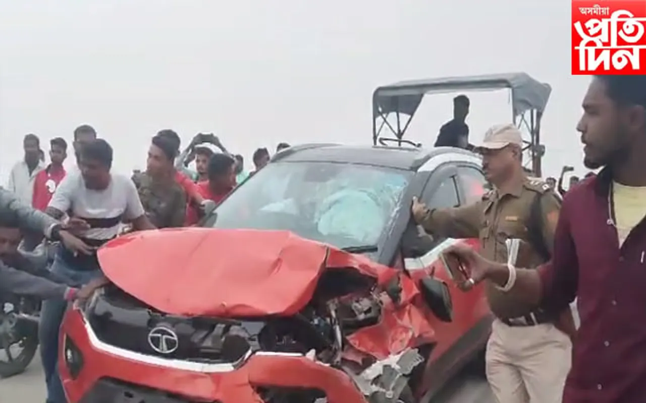 জামুগুৰিহাটত ভয়ংকৰ পথ দুৰ্ঘটনা 