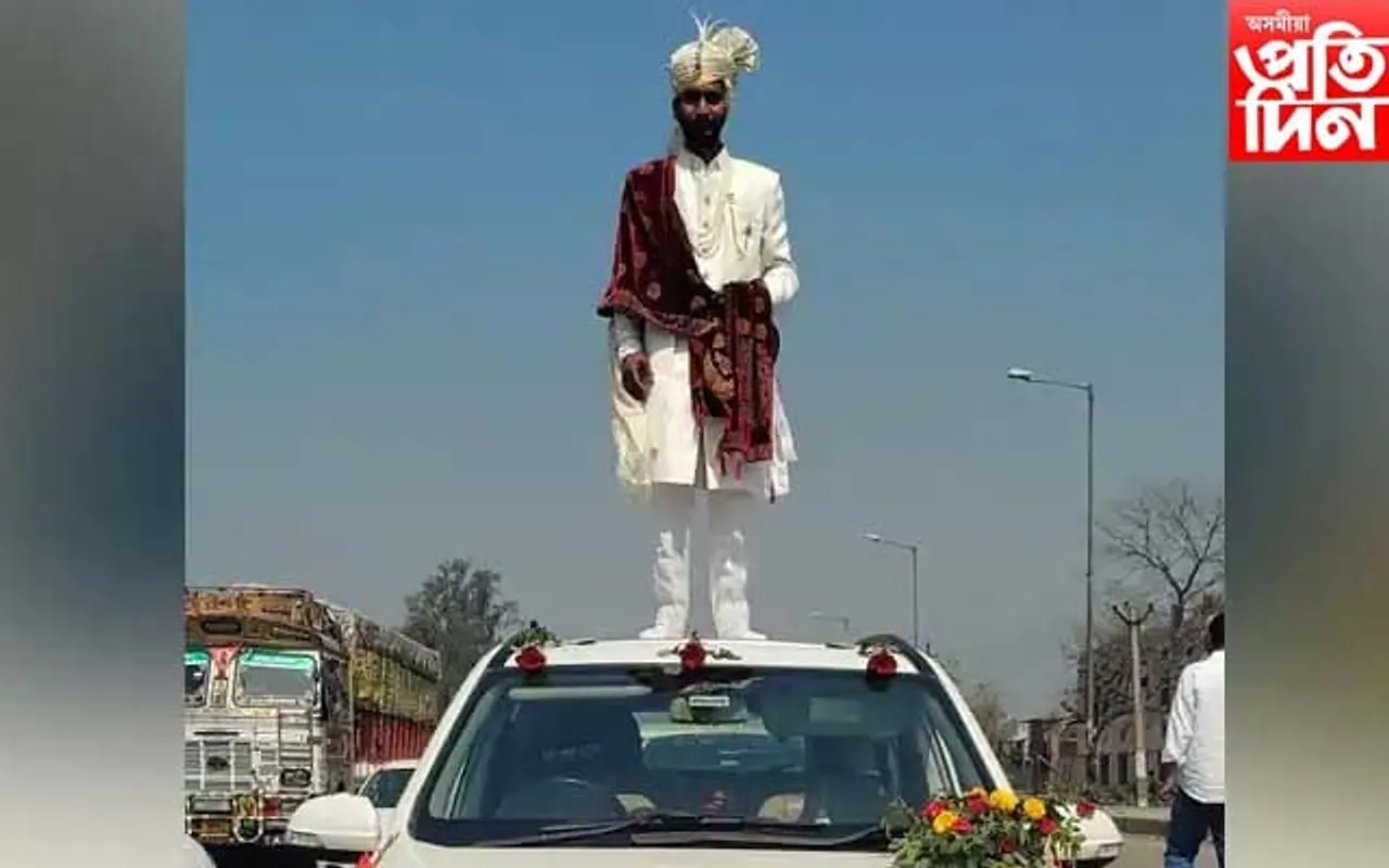 গাড়ীৰ ওপৰত উঠি গৈছিল কইনা আনিবলৈ, দৰা যাব লাগিব জেলত! 