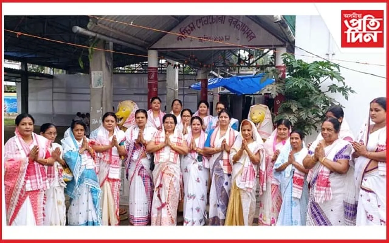 বিশ্ব শান্তিৰ কামনাৰে আজিৰে পৰা পশ্চিম শেনছোৱা নামঘৰত বাৰ্ষিক ভাগৱত পাঠ