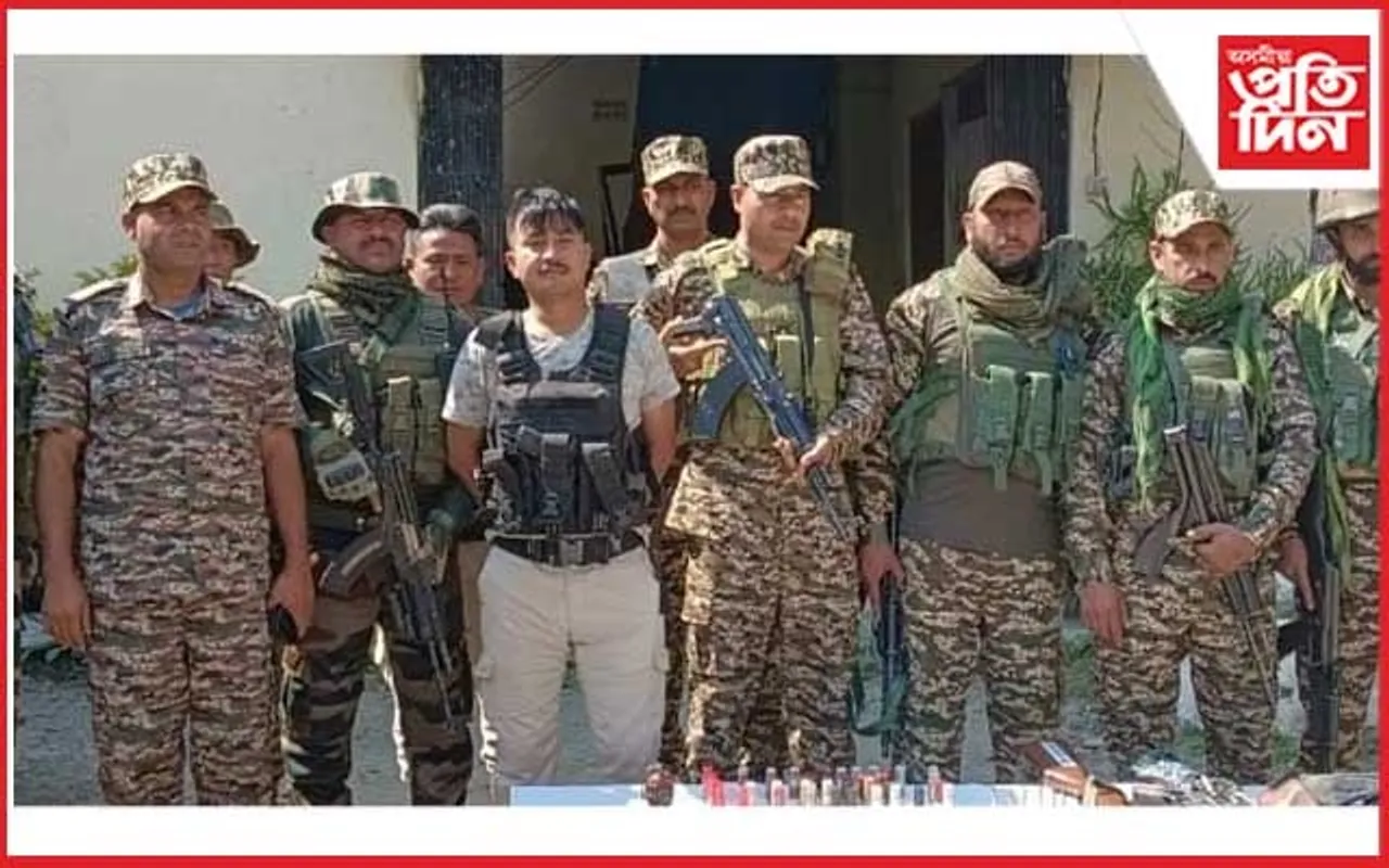 মণিপুৰত পুনৰ বুজন পৰিমাণৰ মাৰণাস্ত্ৰ-বিস্ফোৰক সামগ্ৰী উদ্ধাৰ