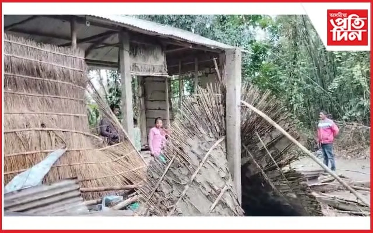 গহপুৰত বনৰীয়া হাতীৰ তাণ্ডৱ