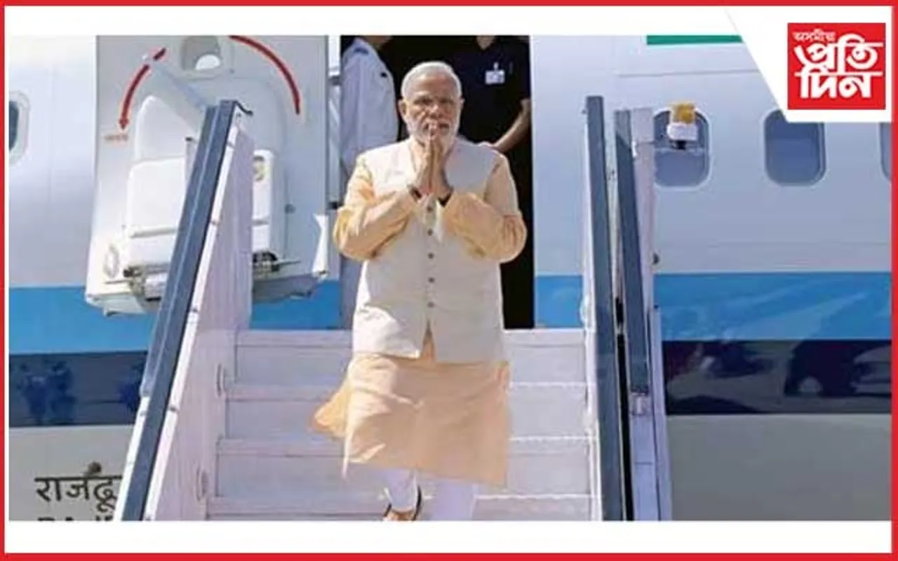 অসমৰ ভূমিত পদাৰ্পণ প্ৰধানমন্ত্ৰী নৰেন্দ্ৰ মোডীৰ