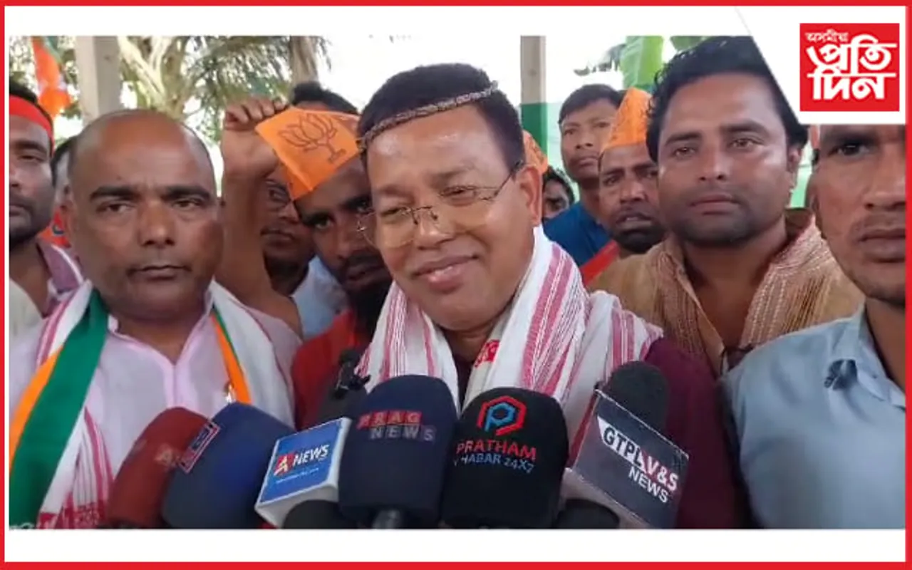সংখ্যালঘু অঞ্চলত বিজেপি প্ৰাৰ্থী সুৰেশ বৰাৰ মাৰাথান নিৰ্বাচনী প্ৰচাৰ