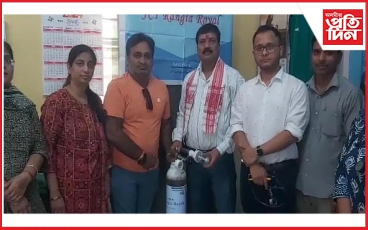 ৰঙিয়া মহকুমা অসামৰিক চিকিৎসালয়লৈ স্বেচ্ছাসেৱী সংস্থাৰ  অক্সিজেন গেছ চিলিণ্ডাৰ প্ৰদান