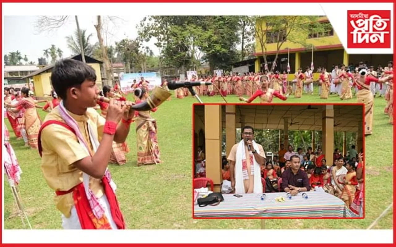 নৱৰূপ জাতীয় বিদ্যাপীঠত ৰঙালী বিহু আদৰণী উৎসৱ...