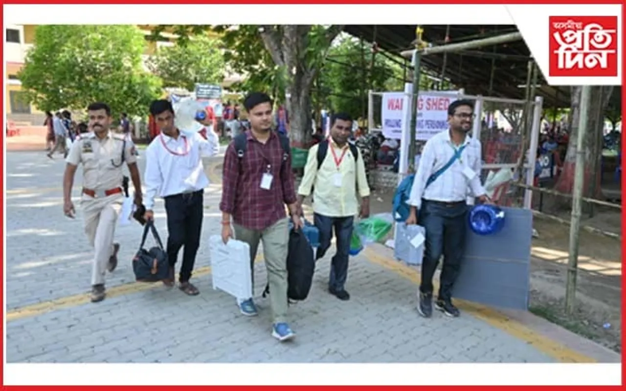 দৰঙৰ ৪৩ টা ভোটগ্ৰহণ কেন্দ্ৰলৈ আজিয়েই ৰাওনা প্ৰিজাইডিং,পোলিং বিষয়াৰ দল...