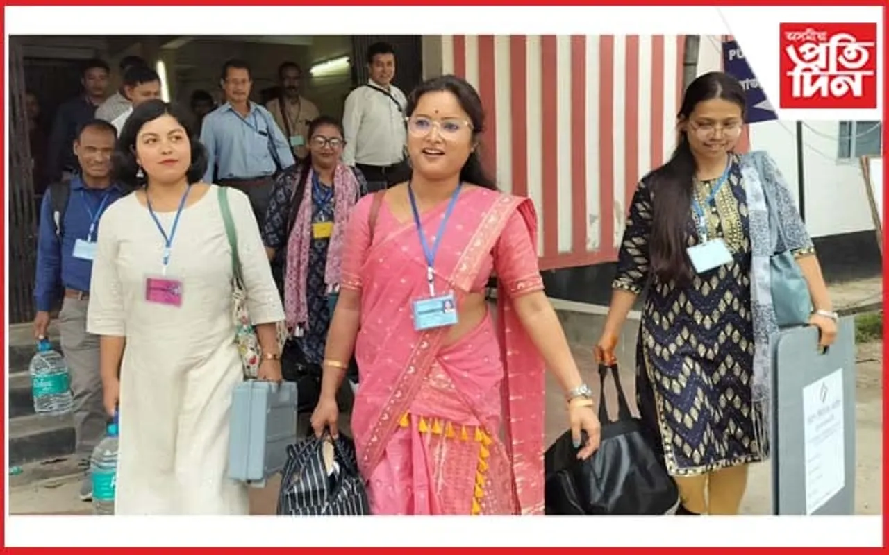 ঢকুৱাখনাত শান্তিপূৰ্ণভাৱে ভোটগ্ৰহণ সম্পন্ন
