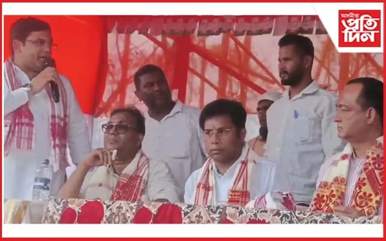 হেলিকপ্টাৰ উৰুৱাই বৰপেটাত কংগ্ৰেছৰ নিৰ্বাচনী প্ৰচাৰ