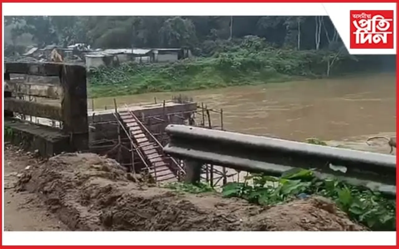 দিচাংপানীত  ONGC ৰ তৈল-গেছ পৰিবাহী পাইপ ফুটি নিৰ্গত তেল-গেছ