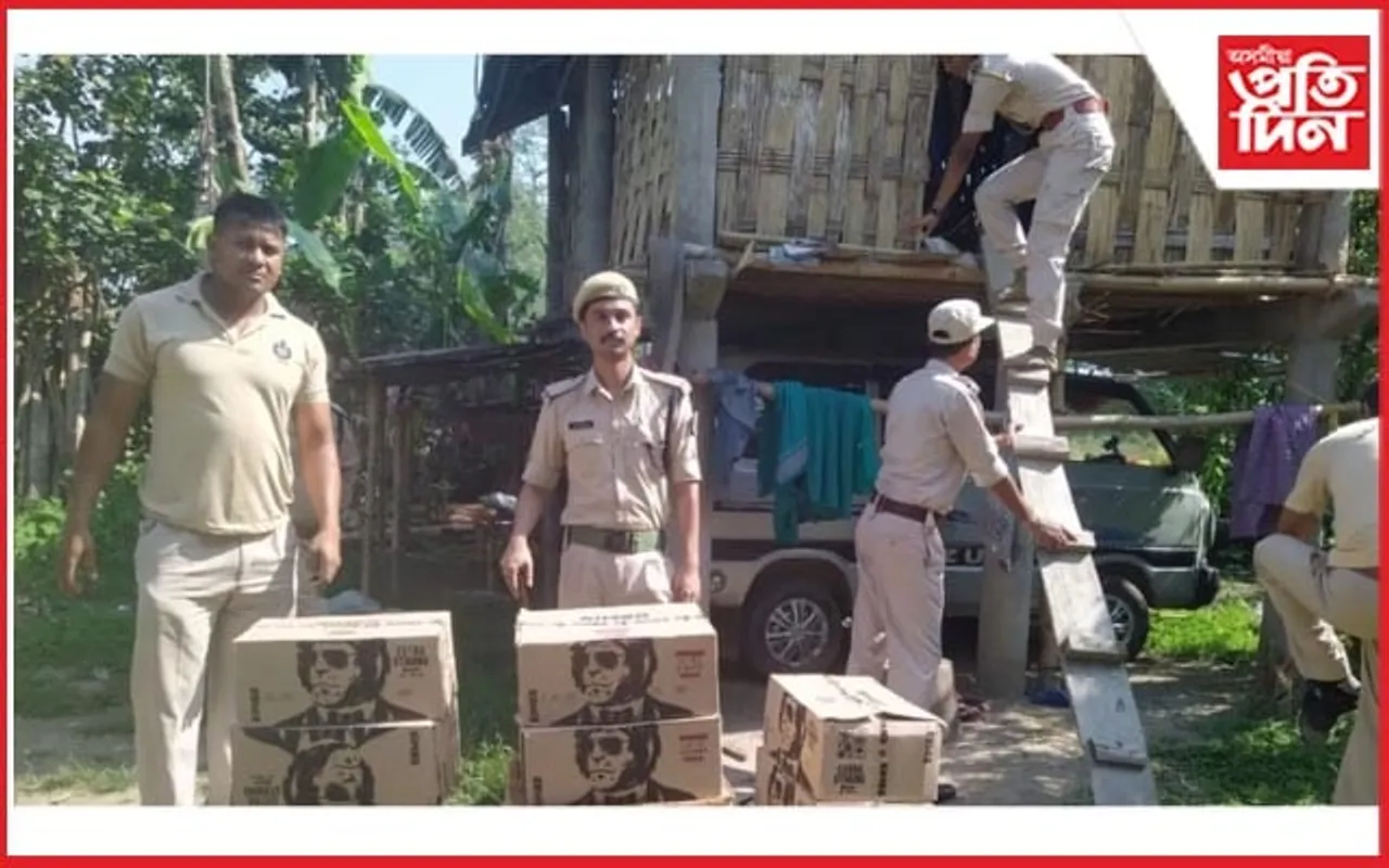 ঢকুৱাখনাত আবকাৰী বিভাগৰ অভিযান : জব্দ অৰুণাচলী সুৰা