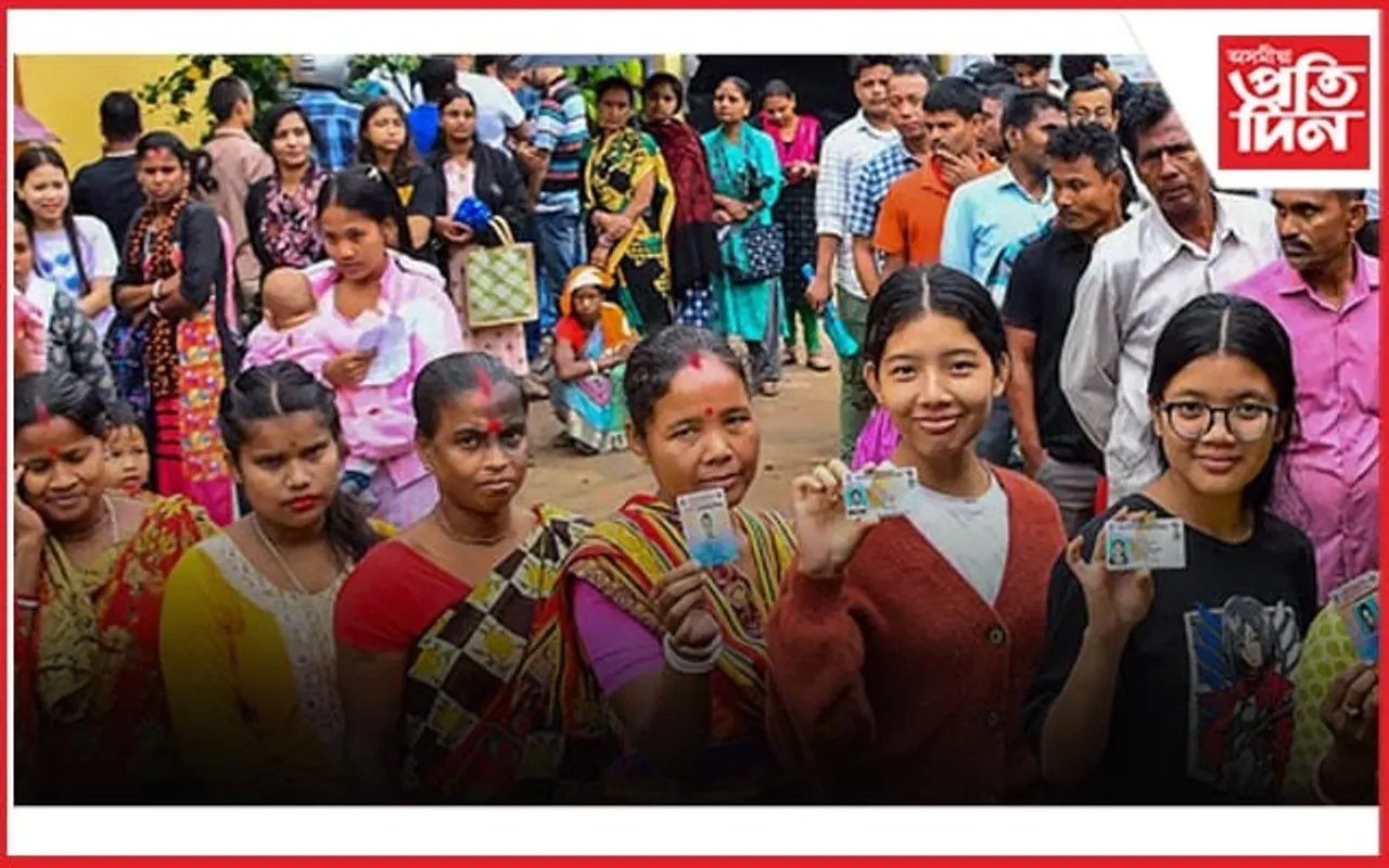 তৃতীয় পৰ্যায়ত অসমত সৰ্বাধিক গুজৰাটত সৰ্বনিম্ন ভোটদান...