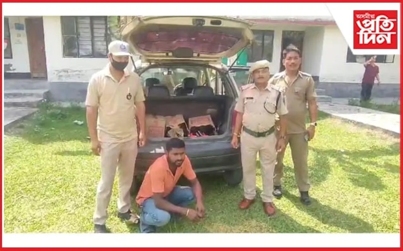 ভাৰত-ভূটান সীমান্তত সুৰাসহ এজন লোক আটক...
