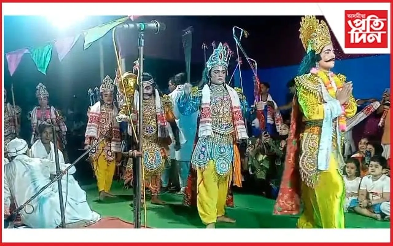 বটদ্ৰৱাত কণকণ শিশুৰ অভিনয়েৰে অভিমন্যু বধ ভাওনা...
