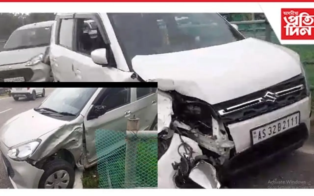 জামুগুৰিহাটত পথ দুৰ্ঘটনাঃ আহত ২ আৰোহী