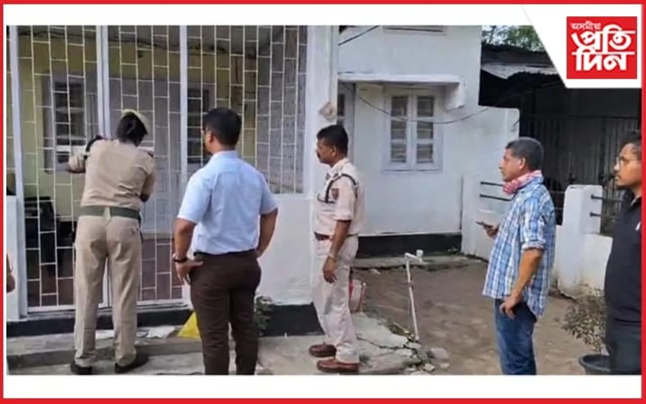 কমিছনভোগী কাৰ্যবাহী অভিযন্তা জয়ন্ত গোস্বামীৰ বাসভৱন চীল