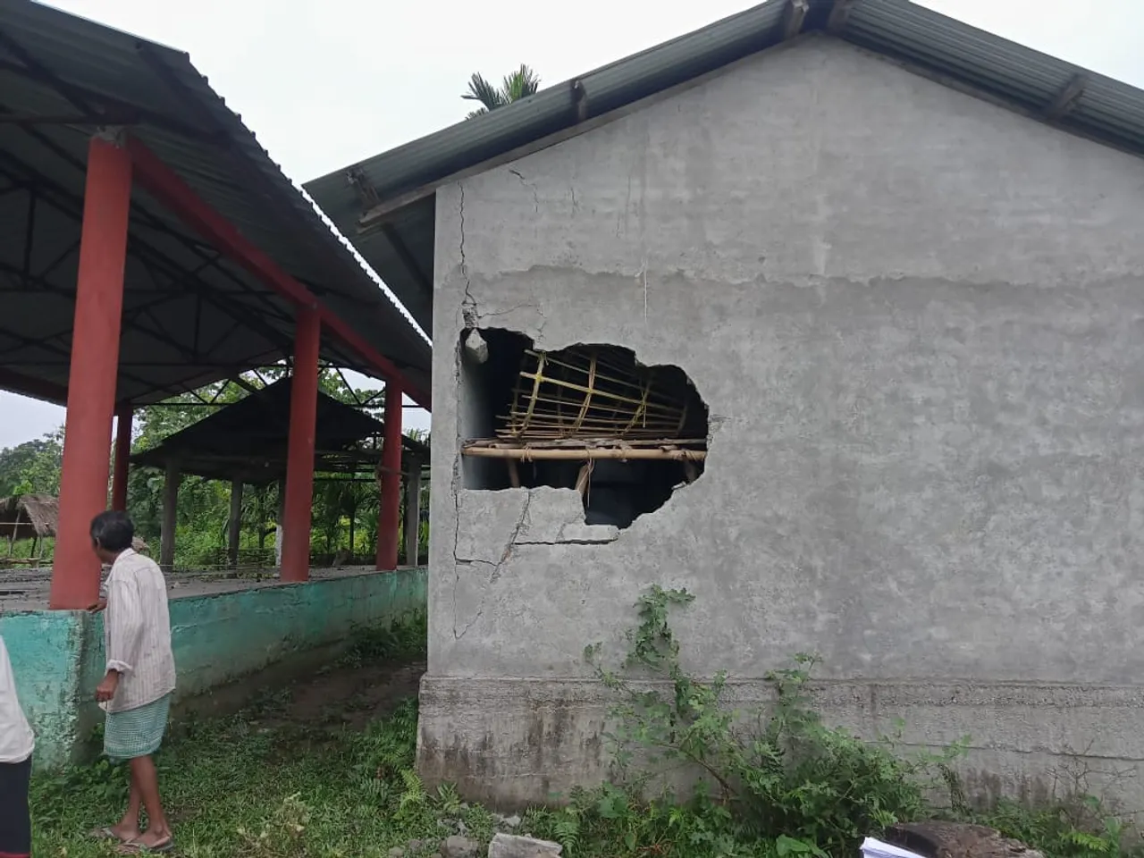 ঢাৰিকাটি পালেং গাঁৱত বন্যহস্তীৰ তাণ্ডৱ