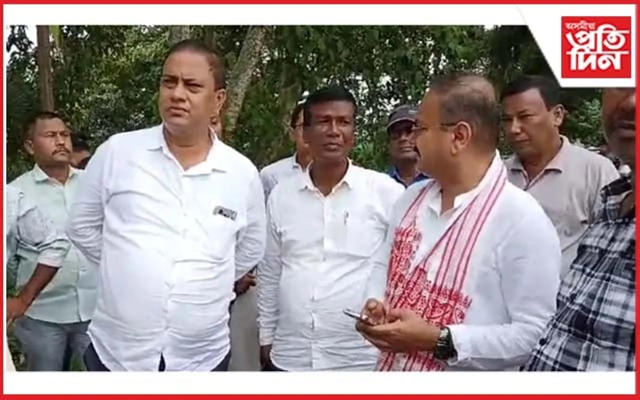 জিতু গোস্বামী-কামাখ্যা প্ৰাসাদ তাছাৰ কামপুৰৰ বানবিধ্বস্ত অঞ্চল পৰিদৰ্শন 