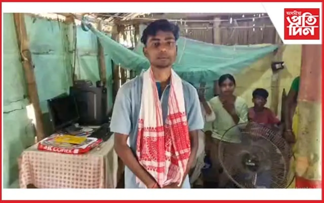 নীট (NEET) পৰীক্ষাত উজ্বলিল দিকৰাই চাহ বাগিছাৰ দৰিদ্ৰ ছাত্ৰ যটিন তাঁতি