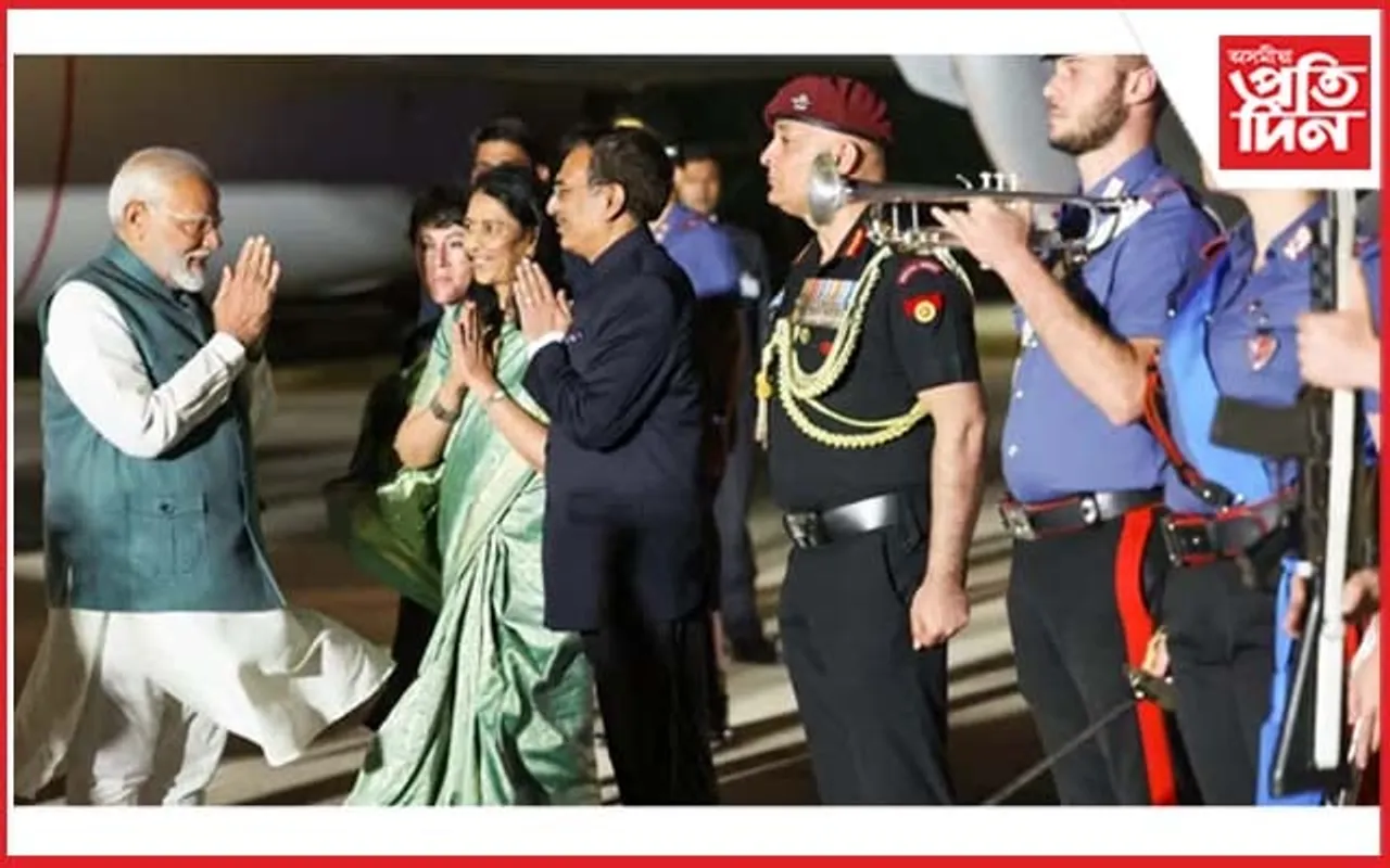 G7 সন্মিলনত অংশগ্ৰহণৰ বাবে ইটালীত উপস্থিত প্ৰধানমন্ত্ৰী মোডী