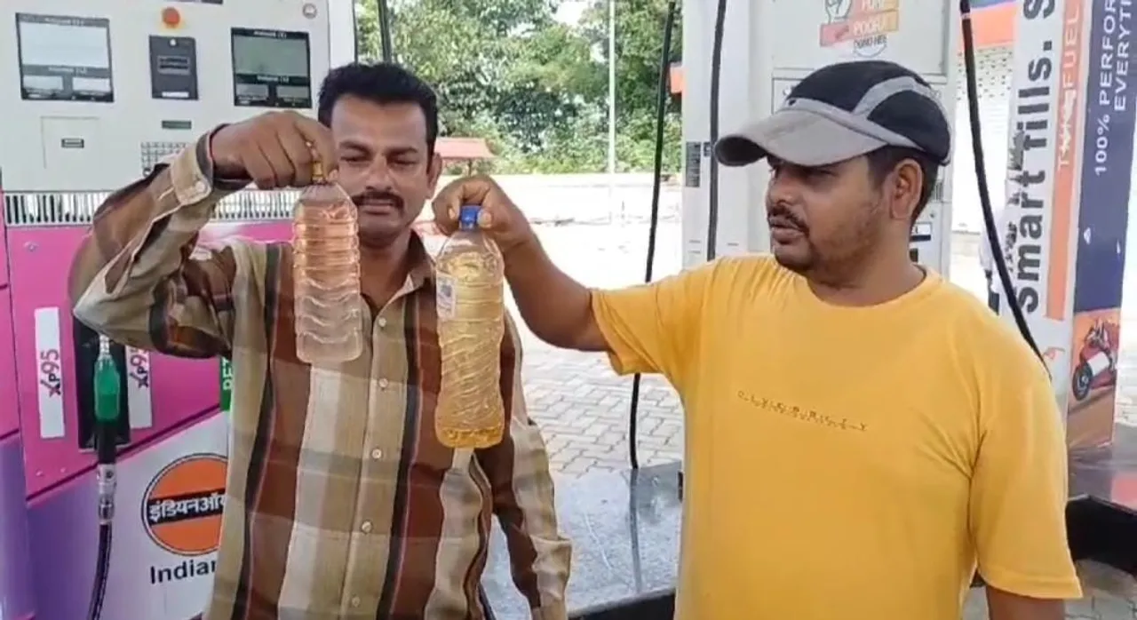তিতাবৰত  নআলিৰ পেট্ৰল পাম্পত তেলৰ পৰিৱৰ্তে ওলাল পানী...