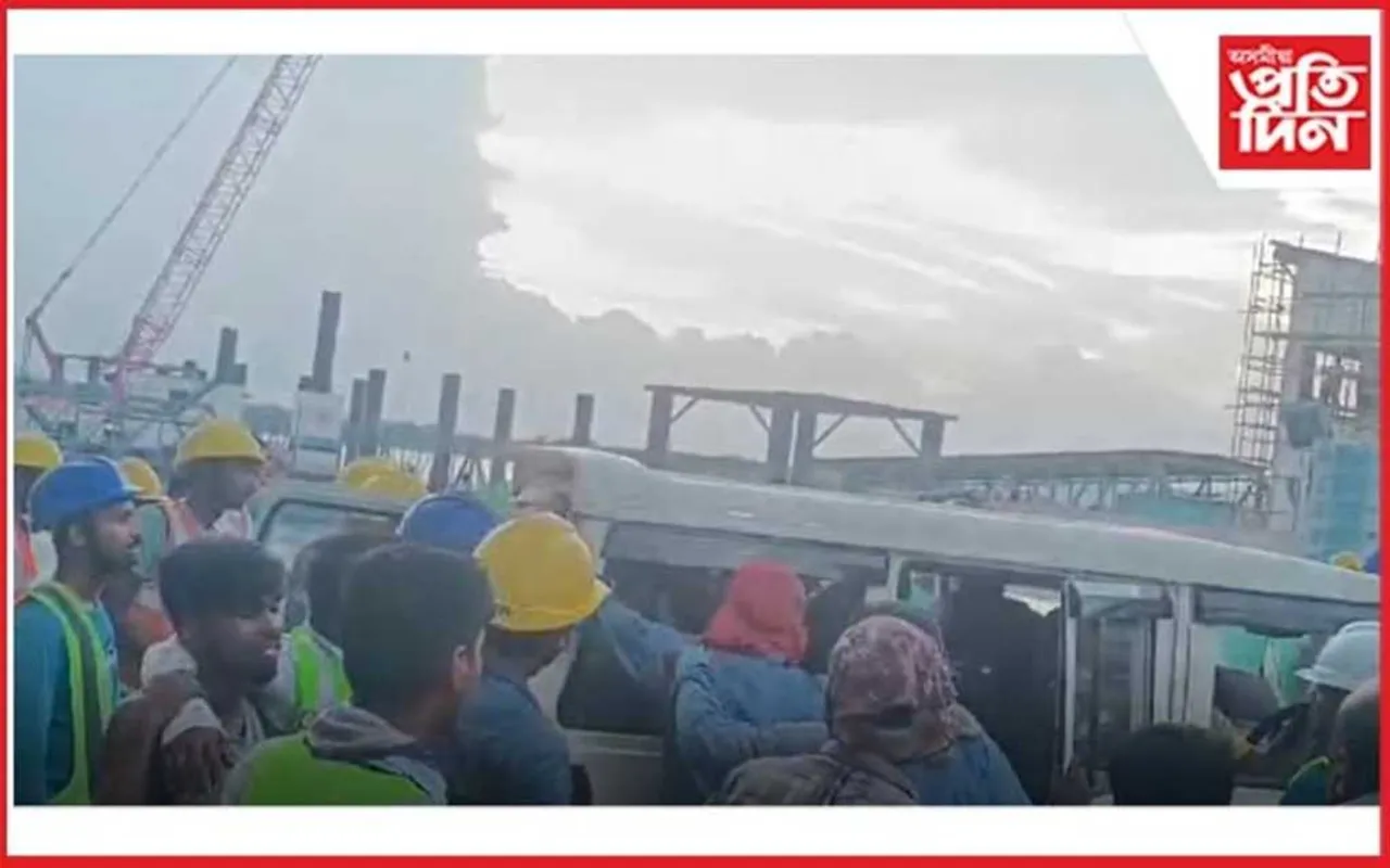 ফাঁচী বজাৰৰ নিৰ্মীয়মাণ ৰিভাৰ টাৰ্মিনেলত ৱেল্ডিং গেছ চিলিণ্ডাৰ বিস্ফোৰণঃ নিহত ১