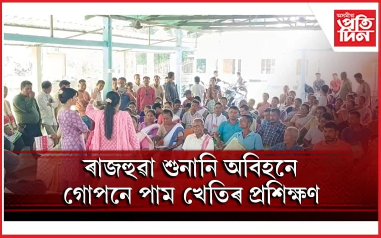 বোকাখাতত গোপনে চলিছে পাম খেতিৰ প্ৰশিক্ষণঃ জীপাল কৃষক সংঘই আনিলে পোহৰলৈ