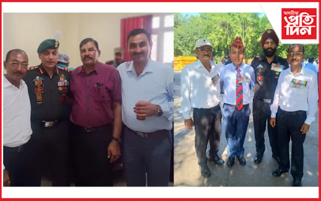 টৌভঙাত কাৰ্গিল যোদ্ধা ডম্বৰ বাহাদুৰ সন্যাসীক সম্বৰ্ধনা