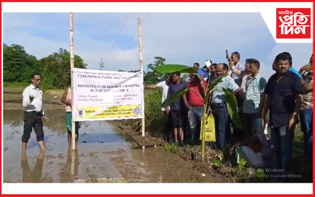 ৰহাত যান্ত্ৰিক পদ্ধতিৰে ধান ৰোপণ কৰা ব্যৱস্থাৰ শুভাৰম্ভ নগাঁও কৃষি বিজ্ঞান কেন্দ্ৰৰ