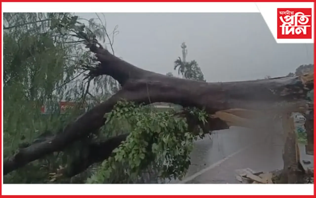 কোকৰাঝাৰত প্ৰচণ্ড ধুমুহা -বৰষুণ