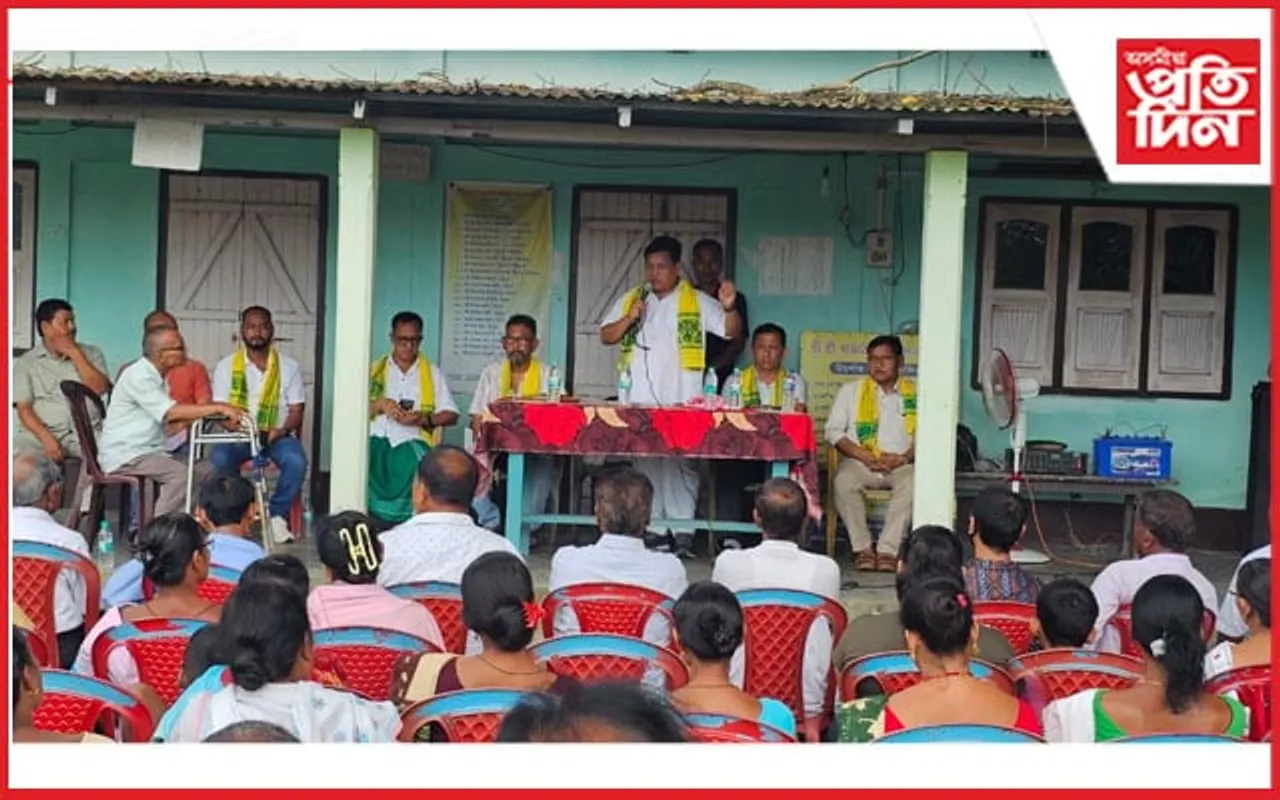 চিদলী সমষ্টিৰ উপ-নিৰ্বাচনক লৈ তৎপৰ প্ৰমোদ বড়ো