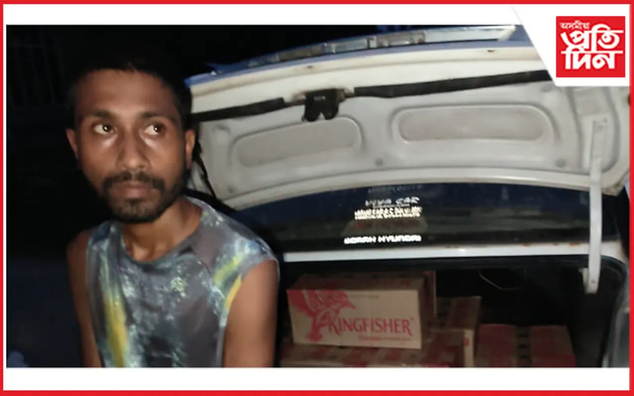 মেৰাপানীত বিলাতী সুৰাসহ এজনক আটক