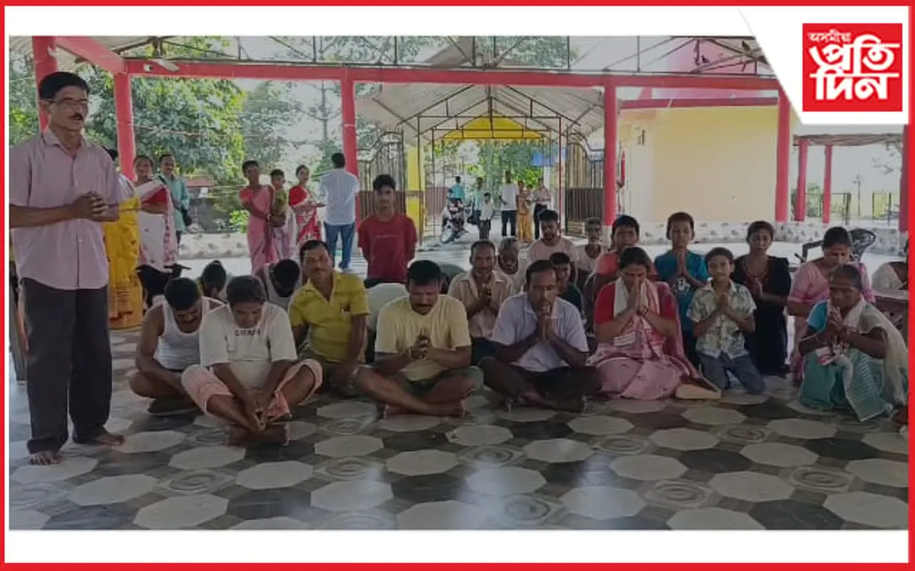 চড়াবড়ী কালী মন্দিৰৰ মাটি বেদখলক কেন্দ্ৰ কৰি দুই ফৈদৰ মাজত বাক্- বিতণ্ডা