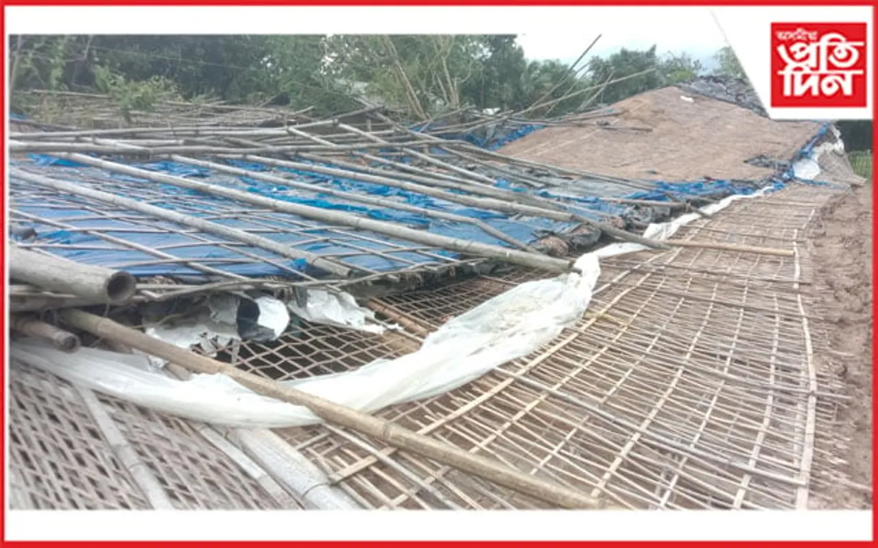 প্ৰচণ্ড ধুমুহাত ধ্বংস জীৱিকাৰ সম্বল ব্ৰয়লাৰ ফাৰ্মঃ সন্দীপ, শিবানীক লাগে সহায়...