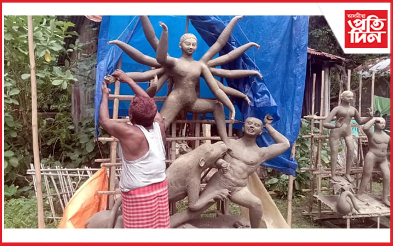 মানকাচৰ-মেঘালয়ত দুৰ্গা পূজাৰ ব্যাপক প্ৰস্তুতি...