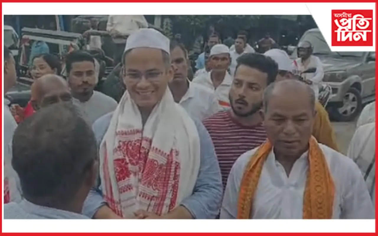 উপ নিৰ্বাচন : বিহালীত সাংসদ গৌৰৱ গগৈৰ নিৰ্বাচনী প্ৰচাৰ