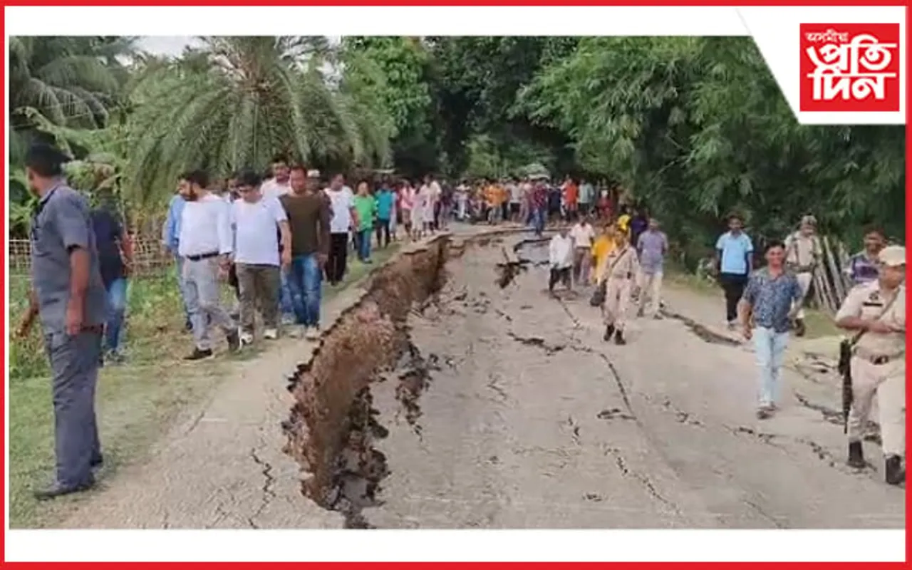 কপিলীৰ বুকুত জাহ গ'ল কামপুৰ - ৰহা সংযোগী ৰাজপথ