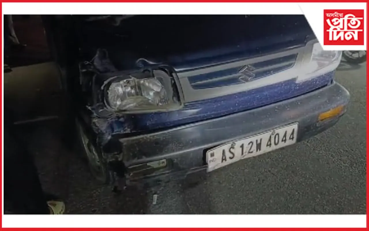 ৰঙাপৰাত বাইক আৰু মাৰুতী ভানৰ মাজত সংঘৰ্ষঃ আহত দুজন