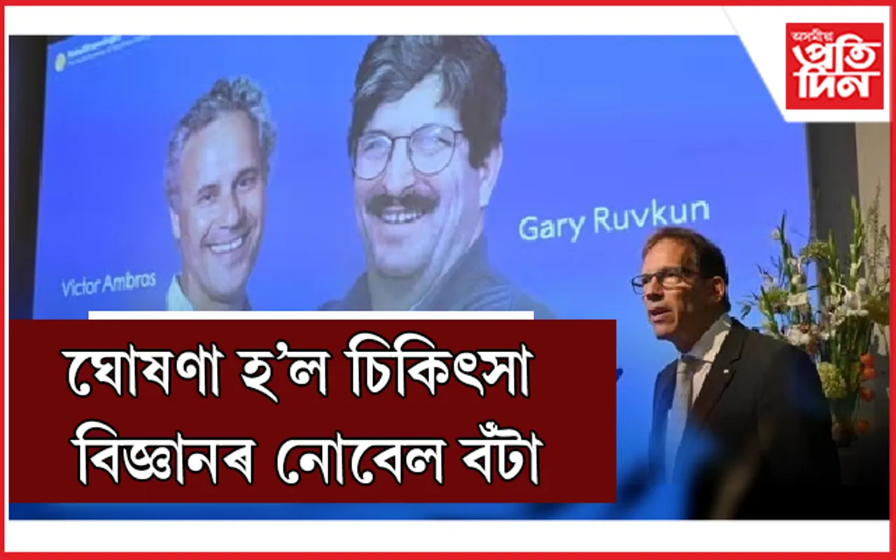 ভিক্টৰ এমব্ৰোছ আৰু গেৰী ৰুভকুনলৈ চিকিৎসা বিজ্ঞানৰ নোবেল...