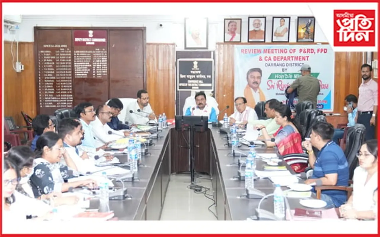আচঁনিৰ ৰূপায়নৰ অগ্ৰগতিৰ পৰ্যালোচনা  মন্ত্ৰী ৰণজিৎ কুমাৰ দাসৰ...