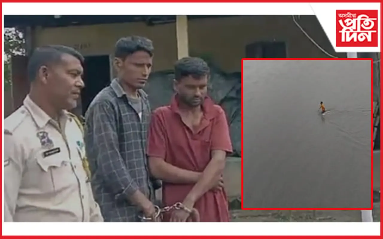 হাজোত ৰাইজৰ ভয়ত পুঠিমাৰি নৈত জাপ দিলে চোৰে...