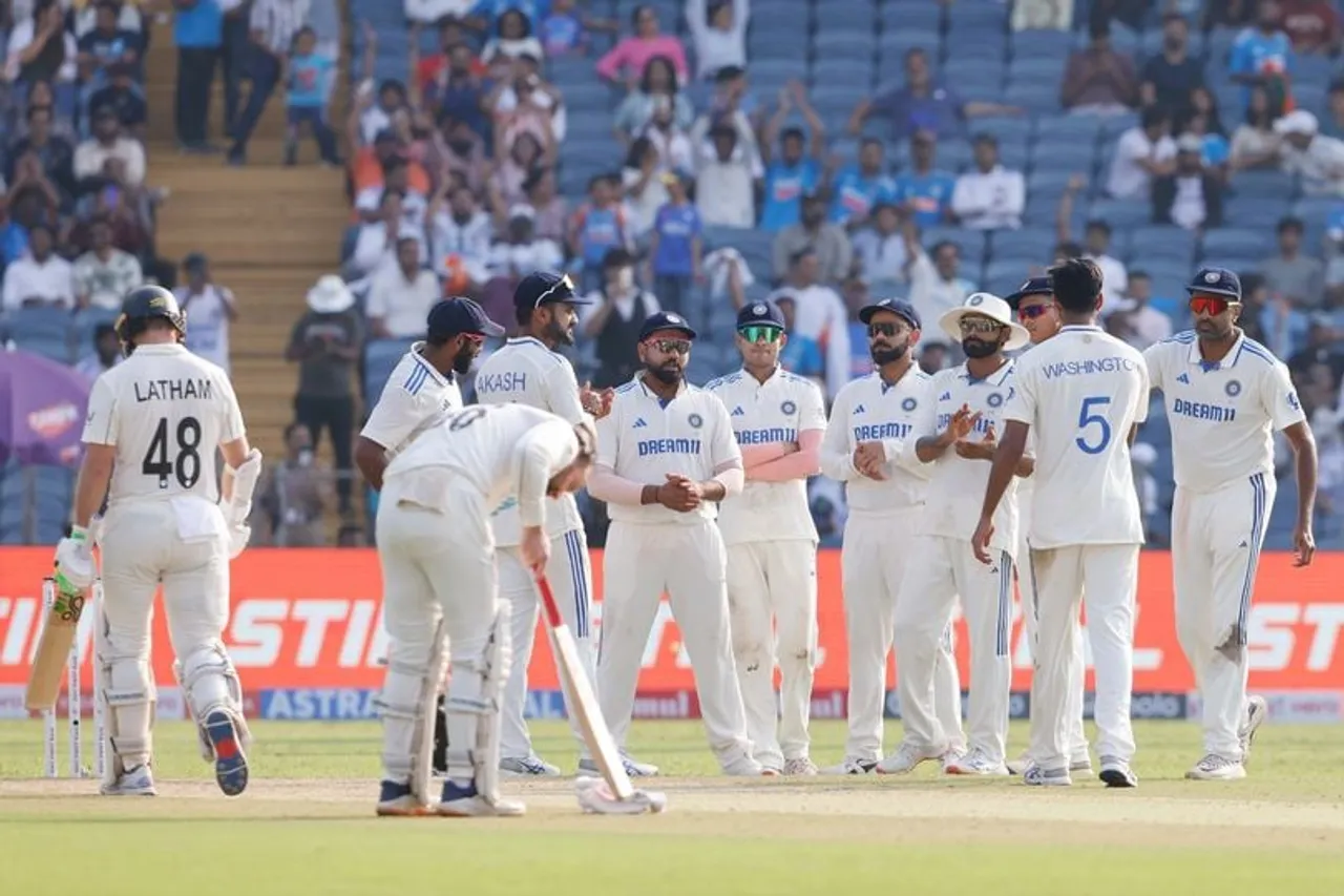 ভাৰতীয় দলৰ বেটিং বিপৰ্যয় : আলহী দল নিউজিলেণ্ডৰ বিৰুদ্ধে ১৫৬তে স্তব্ধ ৰোহিত বাহিনী