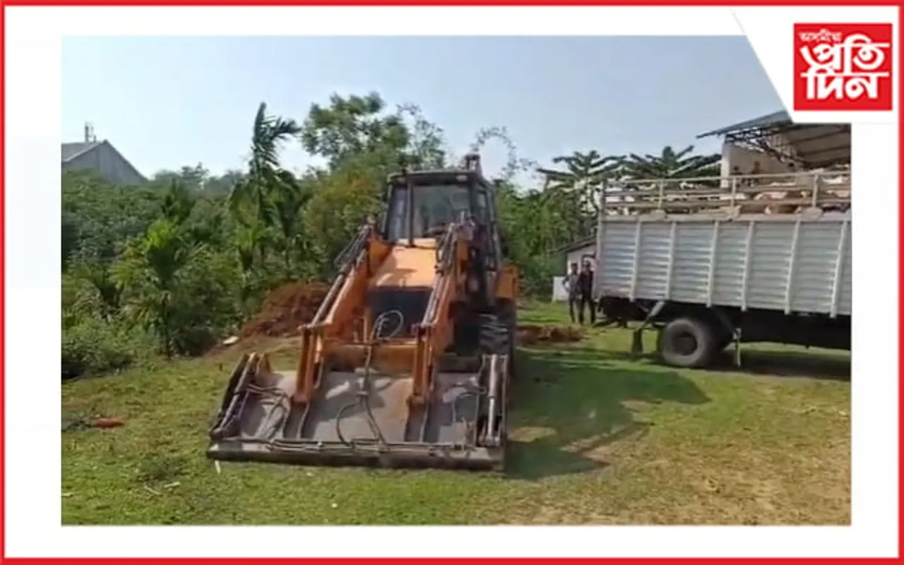 লীজত অনা এক্সেভেটৰ টুকুৰা টুকুৰকৈ কাটি বিক্ৰী কৰিলে চোৰে...