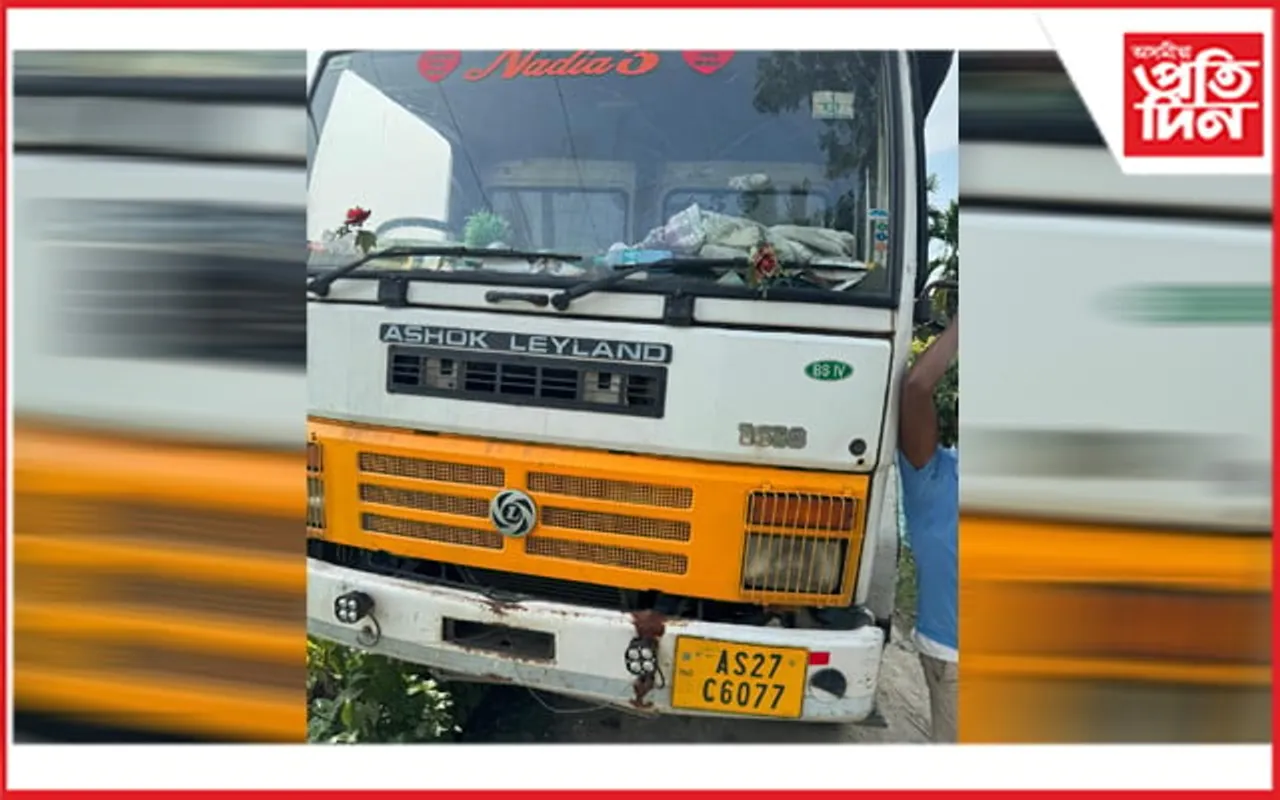 ৰৌতাত অবৈধভাৱে শিল-বালি কঢ়িওৱা ডাম্পাৰ জব্দ...