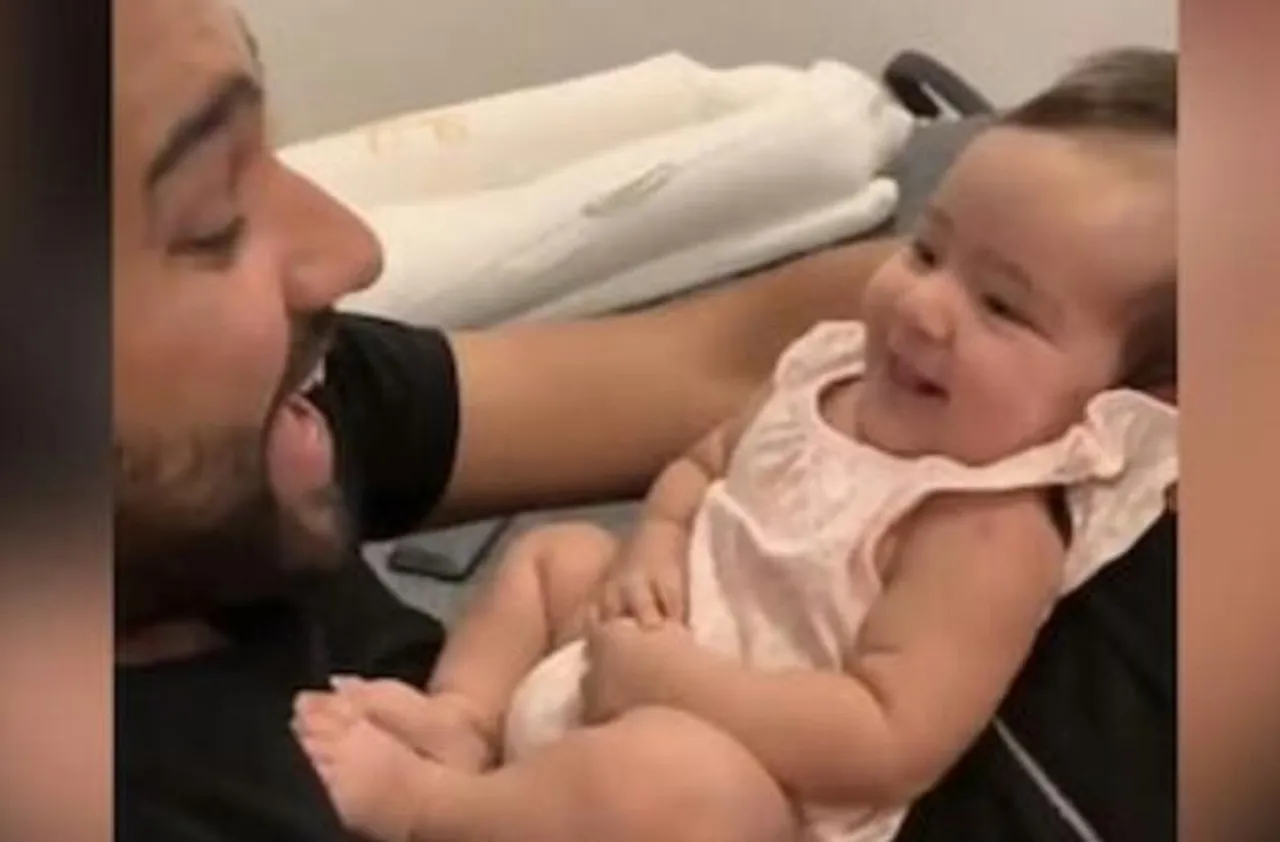 খেলপথাৰত নহয়, ৩ মহীয়া কন্যাৰ সৈতে ব্যস্ত ৰোহিত শৰ্মা, চাওক VIDEO…