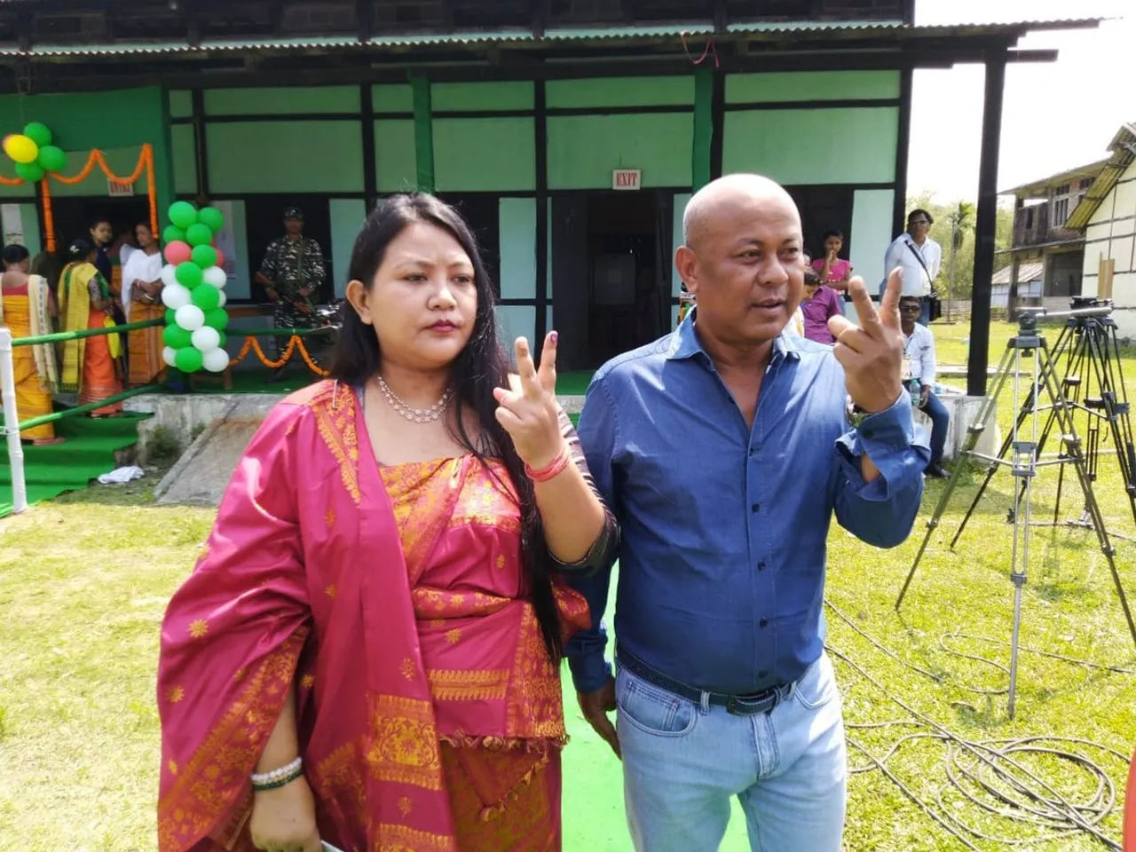 কোকৰাঝাৰত ভোটদান শাান্তিপূৰ্ণ, ভোটকেন্দ্ৰত দীঘলীয়া শাৰী