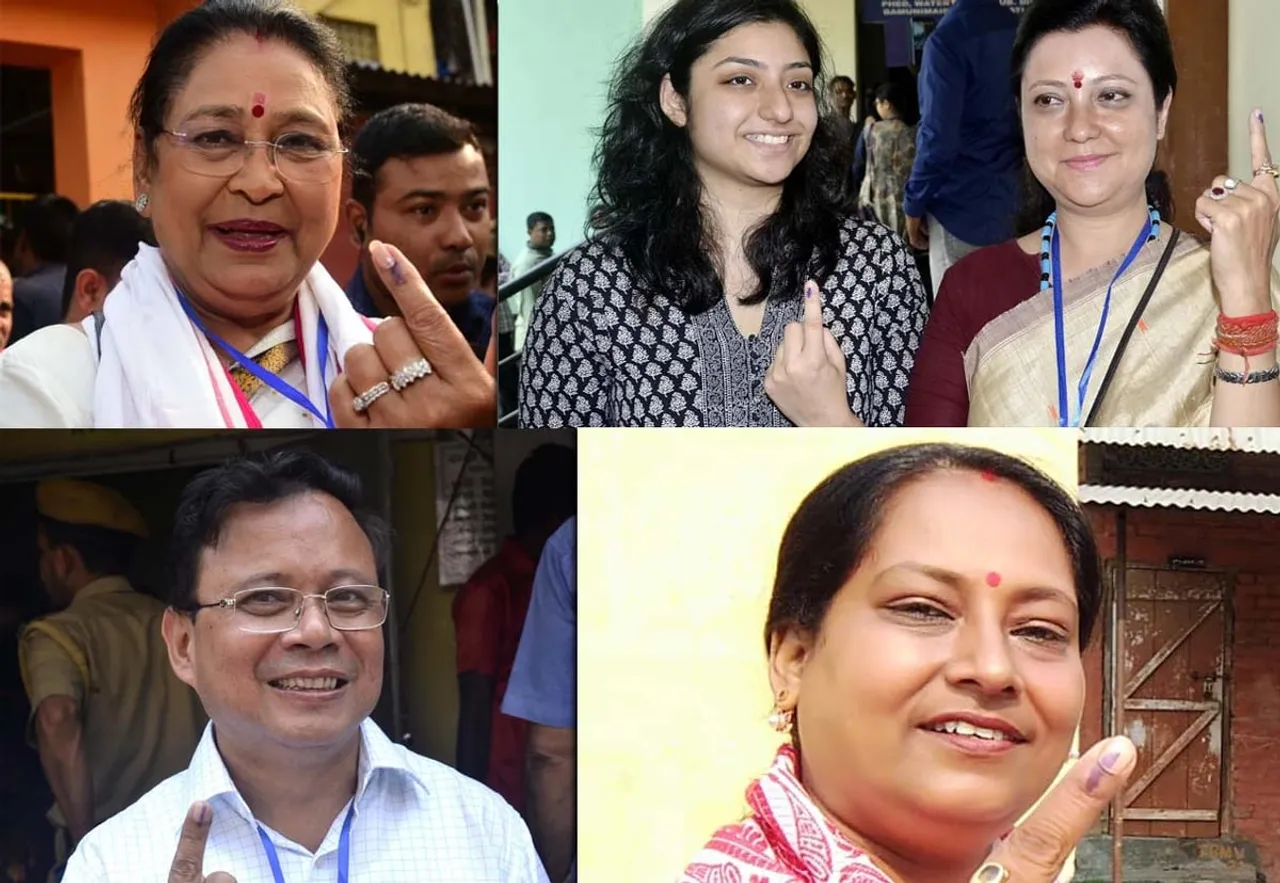 কুইন ওজা, ববিতা শৰ্মা, উপমন্যু হাজৰিকা, জোনমণি দেৱী খাউণ্ডৰ ভোটদান