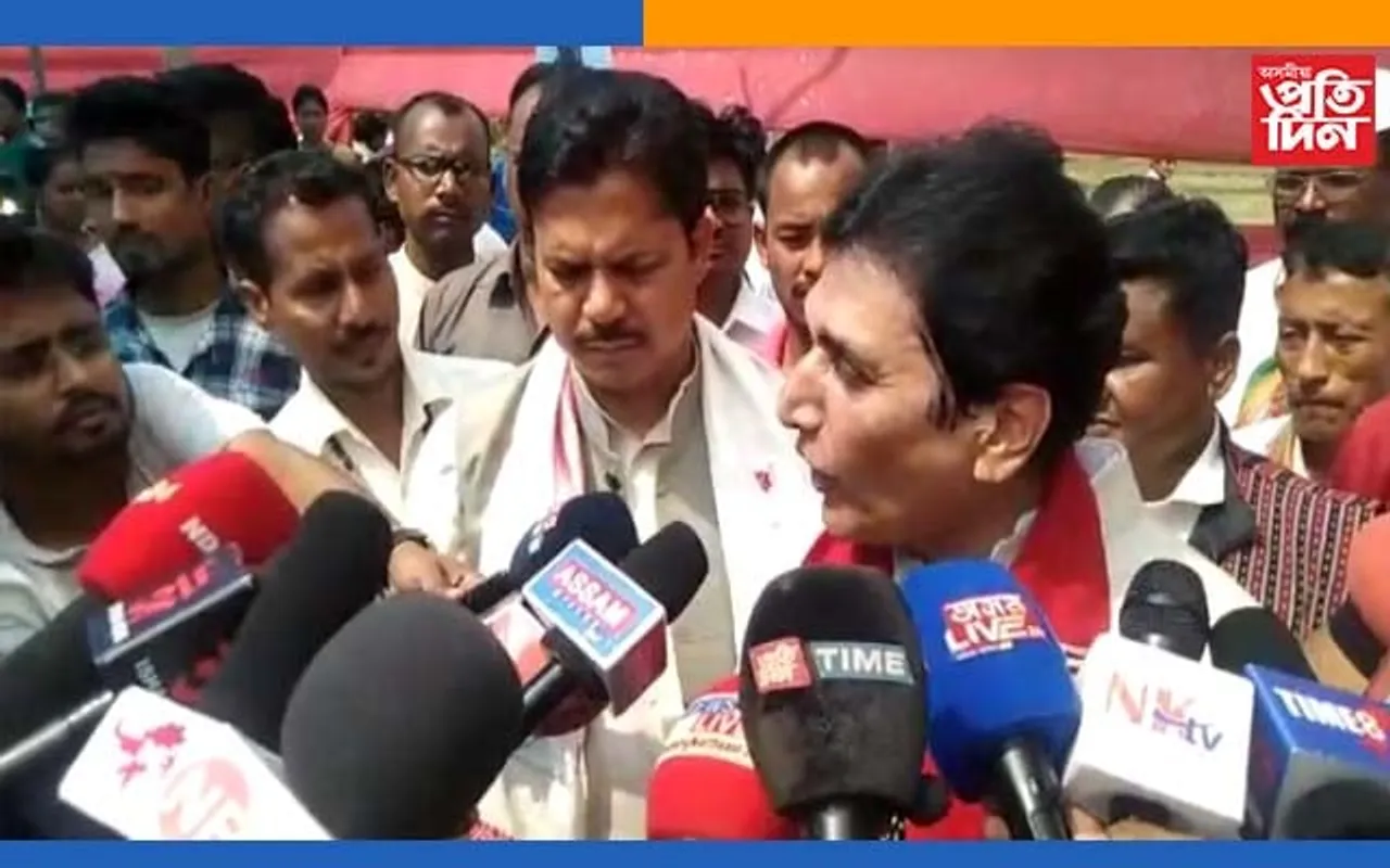 ভূপেন বৰাৰ হৈ বিহপুৰীয়াত অজিত কুমাৰ ভূঞাৰ প্ৰচাৰ…